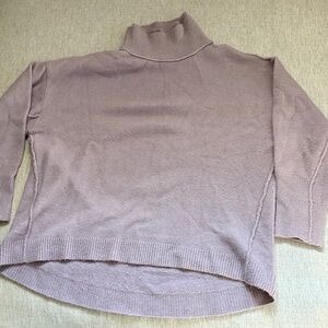Free People Soft Lilac Turtleneck Sweater Oversized